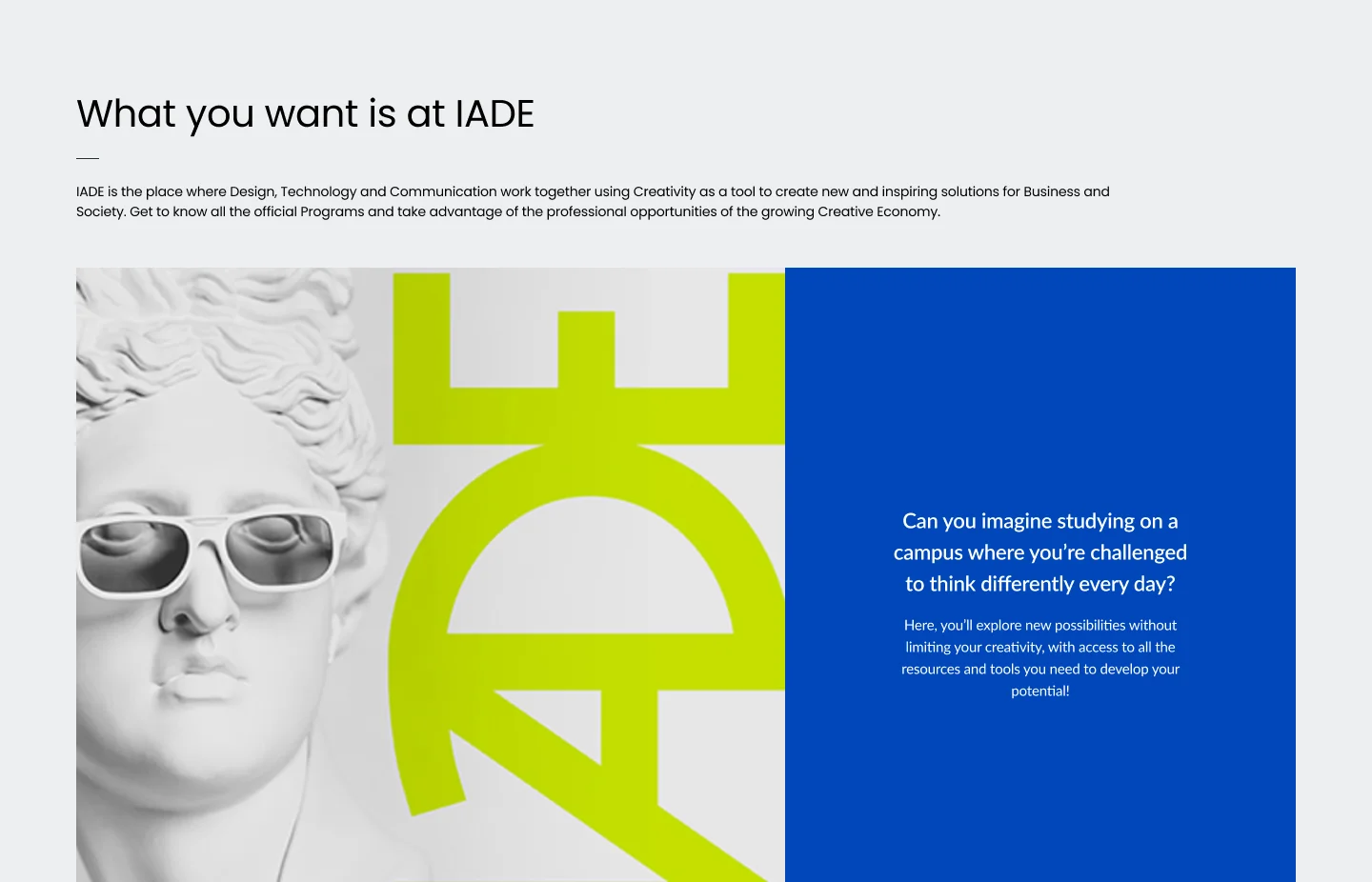 IADE website screenshot 2