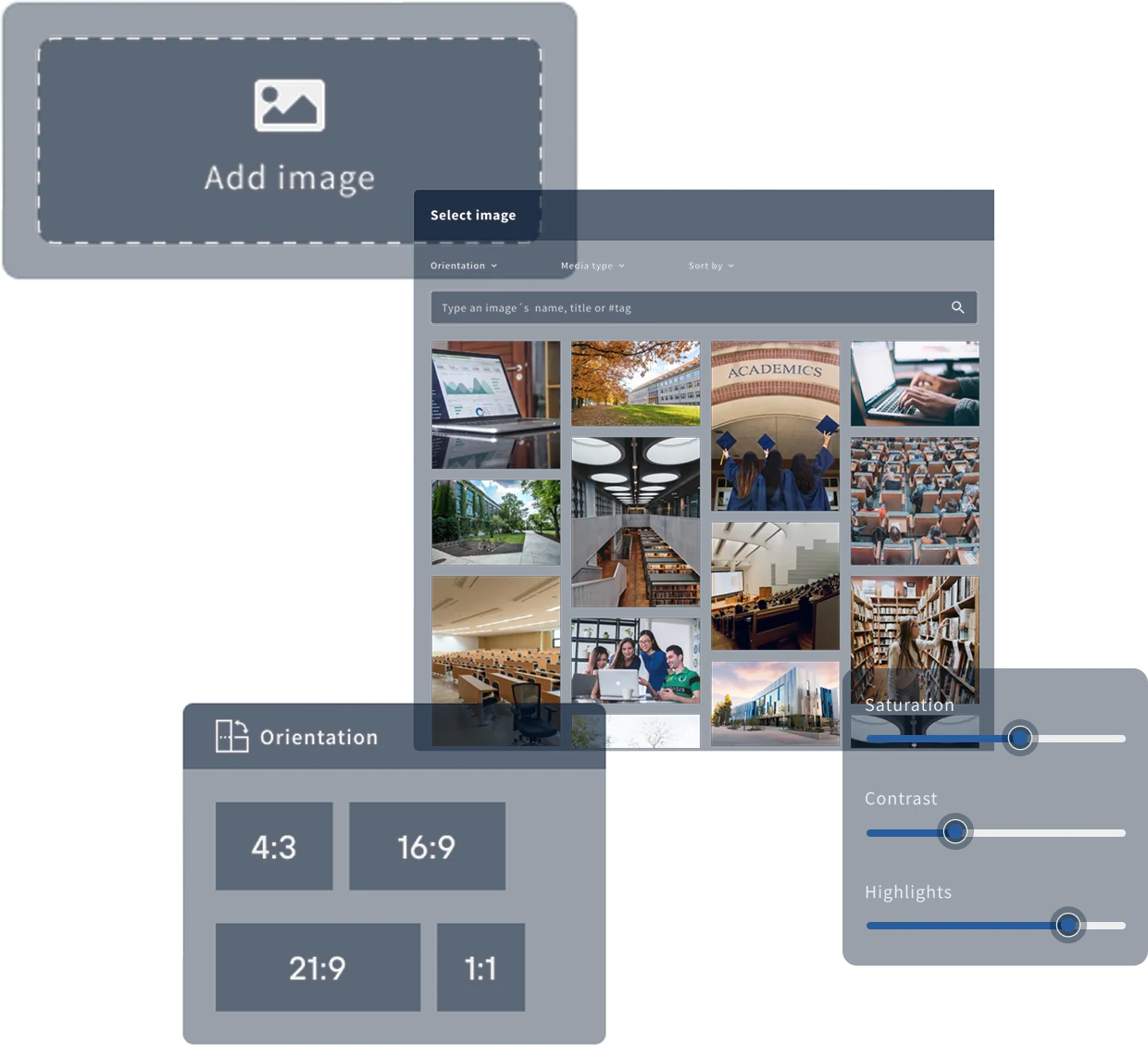 Galería de optimización de imágenes de Griddo mostrando activos procesados automáticamente