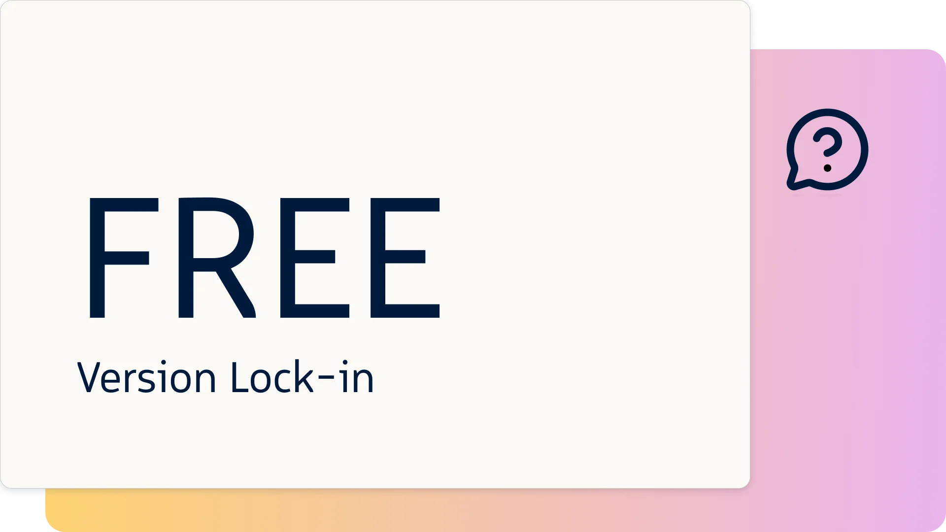 Version Lock-in illustration